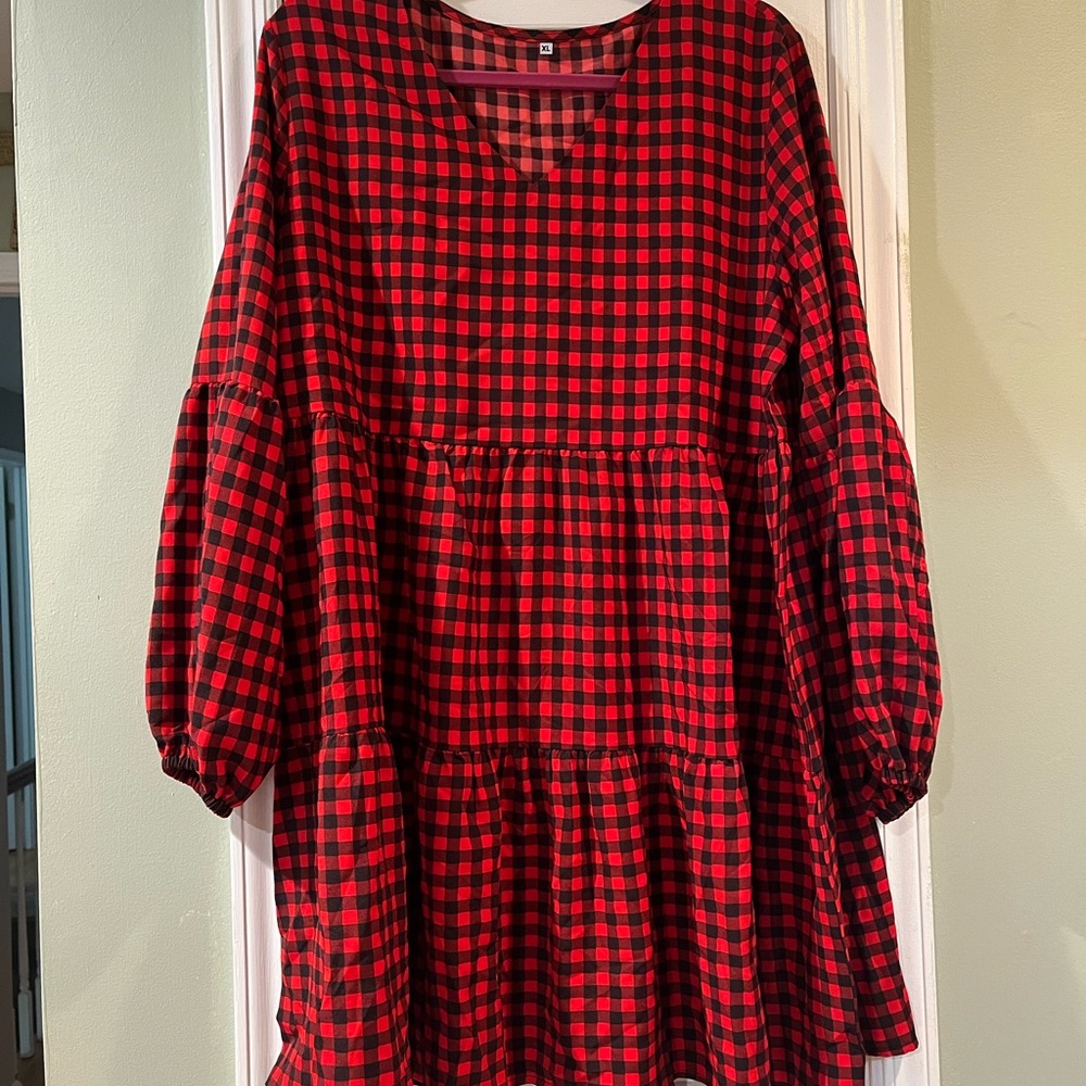 Amazon buffalo plaid dress